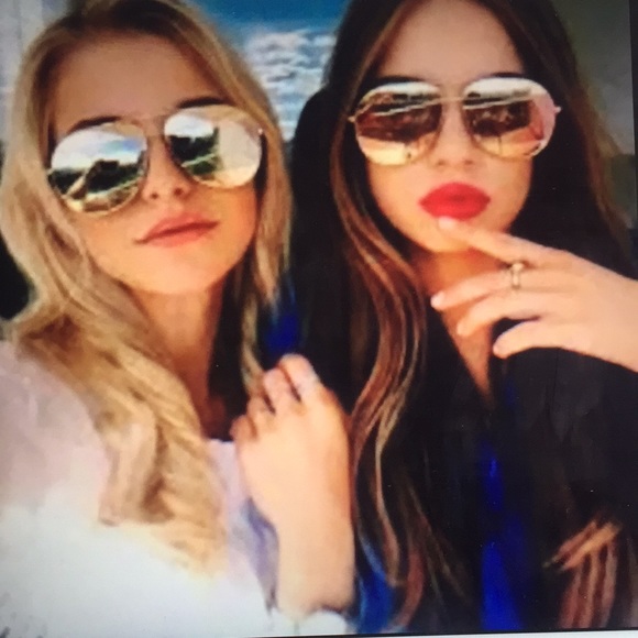 Dior Pink Blue Mirrored Logo Aviators NeverUsed - Picture 3 of 14